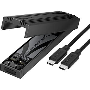 [Prime] SABRENT USB Type-C 10Gbps M.2 NVMe SSD Tool-Free Enclosure (up to 8TB) $14.99 + Free S&H at Amazon