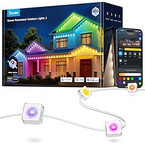 [Prime] $199.99* | 100' Govee Permanent Outdoor Lights 2 w/ 72 RGBIC LED Lights at Amazon
