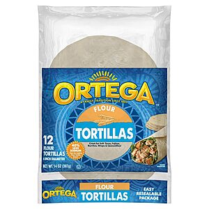 [Prime] Ortega 6" Flour Tortillas (12-Count) $1.94 w/ S&S + Free Shipping