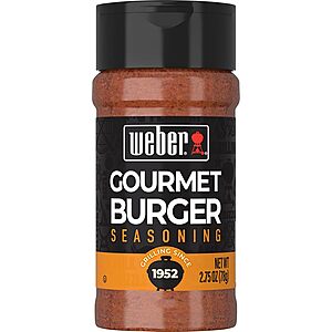[Prime] Weber Gourmet Burger Seasoning (2.75-Ounce) $2.73 w/ S&S + Free Shipping