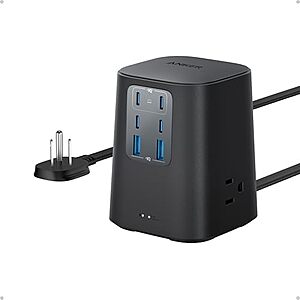 [Prime] $33.99* | Anker 9-in-1 Charging Station w/ 100W Type-C + 3x AC (Black or White) at Amazon