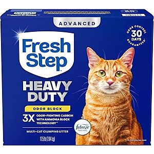 17.5-Lb Fresh Step Heavy Duty Odor Block Advanced Multi-Cat Clumping Litter w/ Febreze $10.79 w/ S&S + Free Shipping