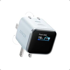 [Prime] $25.99* | Anker Nano 45W USB C Smart Display GaN Wall Charger at Amazon