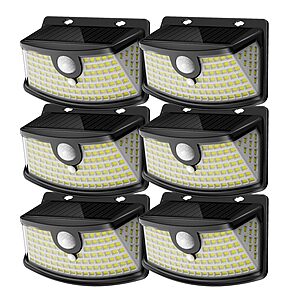 Prime Members: 6-Count Aootek 120-LED Solar Motion Sensor Lights w/ 270° Wide-Angle Coverage (Daylight White) $18.99 + Free Shipping
