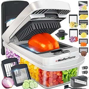 [Prime] $23.74* | 10-in-1 Mueller Pro-Series 8 Blade Vegetable Chopper/Mandoline Slicer w/ Container at Amazon