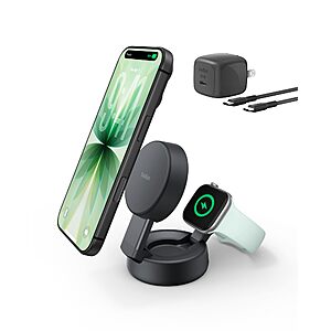 Belkin MagSafe Wireless Charger Station 2-in-1 Qi2.2 25W ($99.99→$74.99)