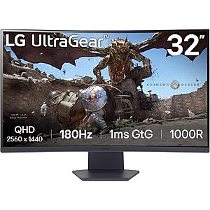 [Prime] $180.49 | 32" LG 32GS60QC-B Ultragear 2560x1440 180Hz 1ms Curved VA Monitor at Amazon