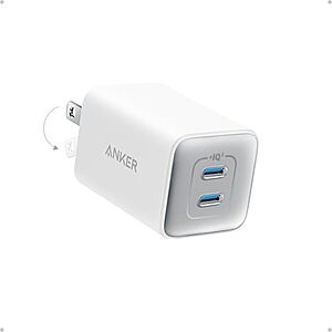 [Prime] $18.52* | 2-Port 47W Anker Nano Compact Foldable USB-C GaN Charger (various) at Amazon