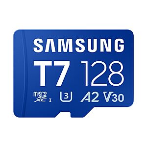 Samsung microSDXC T7 Memort Card 128GB & More $32.99 + Free Shipping w/ Prime or on $35+