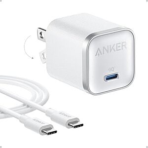 [Prime] $18.99* | Anker Nano 45W Type C Charger w/ 6' USB-C to USB-C Cable (Black or White) at Amazon