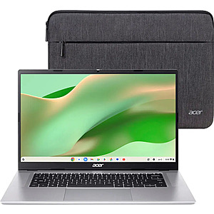 Acer - Chromebook 315 – 15.6" FHD Laptop with Google AI - MediaTek Kompanio 540 – 4GB Memory – 64GB Storage – Wi-Fi 6E - Silver $179 Bestbuy.com