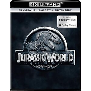 [Prime] $12.49* | Jurassic World (4K Ultra HD + Blu-ray + Digital, Dolby Vision + Dolby Atmos) at Amazon