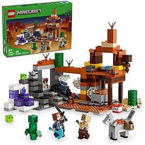 [Prime] $41.99 | 538-Piece LEGO Minecraft: Minifig-scale - The Badlands Mineshaft (21263, 2024) at Amazon