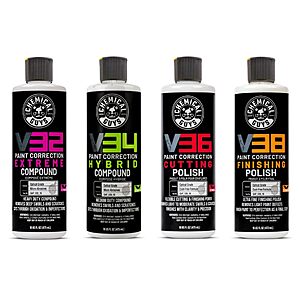 Prime, Chemical Guys V Line Car Polish and Compound Kit - Complete Paint Correction System, 4 x 16 fl oz, $44.88