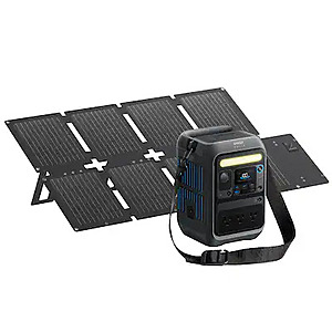 Anker SOLIX C300X Portable Power Station with 60W Solar Panel,288Wh/300W Battery $289.99
