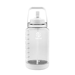 [Prime] 64-Oz Takeya Tritan Motivational Water Bottle (Cloud White) $13.19 + Free S&H at Amazon