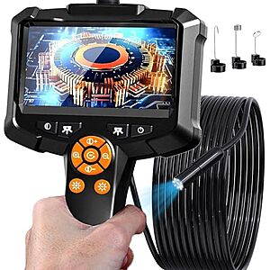 Daxiongmao 1080P HD Borescope Camera, IP67 Waterproof Endoscope with 8 Adjustable LED Lights, 16.5ft Semi-Rigid Snake Camera $28.49 Amazon