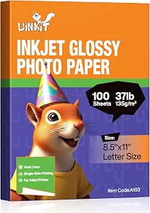 [Prime] 100-Sheet Uinkit 8.5" x 11" Glossy Inkjet Flyer Paper (135gsm) $11.39 w/ S&S + Free Shipping