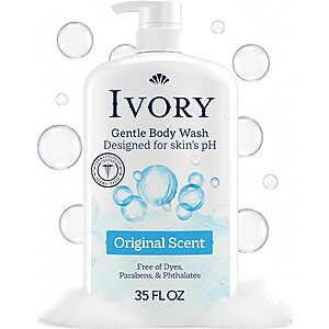 [Prime] 35-Ounce Ivory Original Scent Body Wash $4.89 + Free Shipping