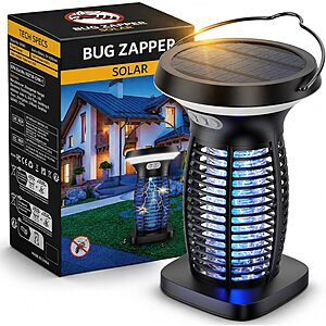 [Prime] OnBeam Solar Bug Zapper Outdoor w/ 4200V Electric Grid, Dual Solar & USB Charging $18.99 + Free Shipping