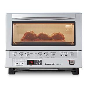 Panasonic FlashXpress Toaster Oven Countertop, 4-Slice Small Toaster Oven Compact Size w/Double Infrared Heating, 1300W - NB-G110P (Silver) $118.74