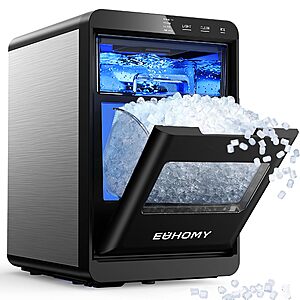 Prime Members: EUHOMY Nugget Ice Maker Countertop, 40Lbs/24H Pebble Ice Maker Machine $189.99
