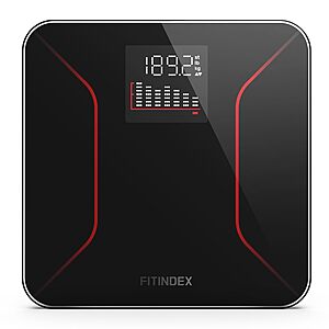 [Prime] FITINDEX Digital Bathroom Scale w/ 7-Day Weight Trend & Large LED Display $9.05+ Free Shipping