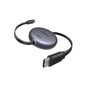 [Prime] 3.3' UGREEN 100W Nexod Retractable USB-C Cable (Black) $11.39 + Free Shipping