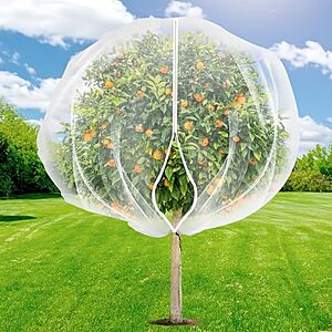 [Prime] $14.44* | 7.8' x 7.8' ZYP Fruit Tree Netting Cover w/ Zipper & Drawstring at Amazon