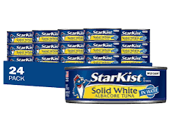 Starkist solid white Tuna in water 24-5oz cans $22.81