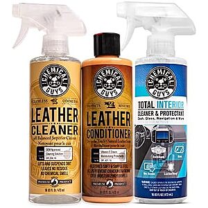 [Prime, SnS] $22.79* | 3-Piece 16-oz  Chemical Guys Leather & Interior Care Bundle at Amazon