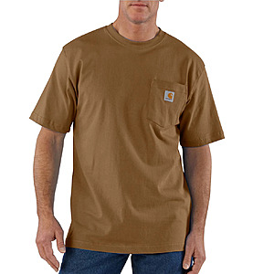 Carhartt Men's K87 Work Wear Loose Fit Heavyweight Pocket Tee Shirt, Multiple Sizes and Colors + Free Shipping When You Buy 2 $13.99