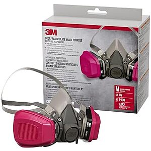 [Prime] $28.86* | 3M Odor/Particulate Multi-Purpose Reusable Respirator OV Cartridge/P100 Filter at Amazon