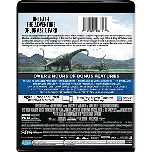 Jurassic Park III - 4K Ultra HD + Blu-ray + Digital (Dolby Vision + Dolby Atmos Version) $11.49 Amazon