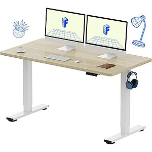 [Prime] FLEXISPOT EN1 One-Piece Standing Desks: White/Wood Grain (55" x 28") $199.40, Mahogany (60" x 24") $212.79 + Free Shipping