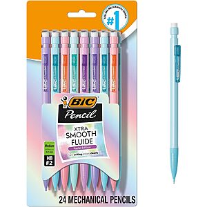 [Prime] 24-Count BIC Xtra-Smooth 0.7mm Mechanical Pencils (Pastel Edition) $3.81 + Free Shipping