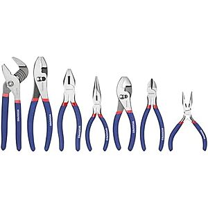 [Prime] $16.82* | 7-Piece WorkPro Forged Carbon Steel Pliers Set w/ Comfort Grip Handle (Red/Blue) at Amazon