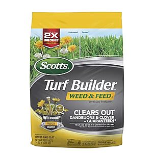 [Prime] $18.30* | 14.29-Lb Scotts Turf Builder Weed and Feed 3 (5,000 Sq-ft Coverage) at Amazon