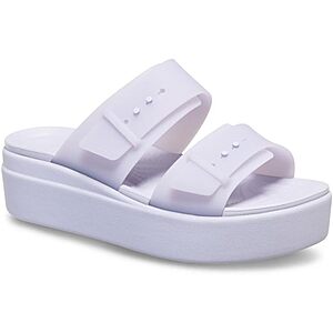 [Prime] Crocs Women's Brooklyn Buckle Low Wedge Sandals (Purple Moon) $24.20 + Free Shipping
