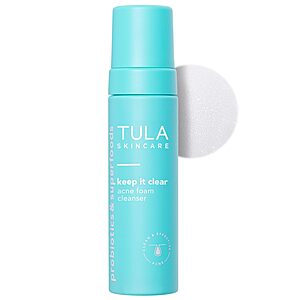 [Prime] 6.3-Oz TULA Skin Care Keep It Clear Acne Foam Cleanser $9.72 w/ S&S + Free Shipping