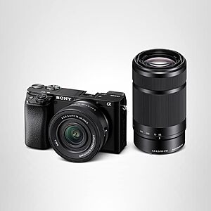 Resale Sony Alpha a6100 w/ 16-50mm + 55-210mm,Black $798.7