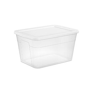 56qt Clear Non-Latching Storage Box with White Lid - Brightroom™ $5.6