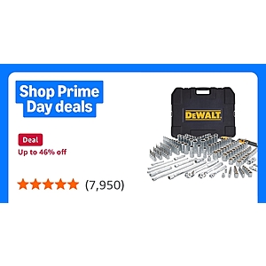 DEWALT 192pc Mechanics Tool Set - Amazon prime day - $156