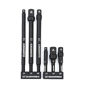 6-Piece Gearwrench Drive Hex Shank Impact Socket Extensions (1/4", 3/8" & 1/2") $11.88 + Free Shipping w/ Prime or on $35+