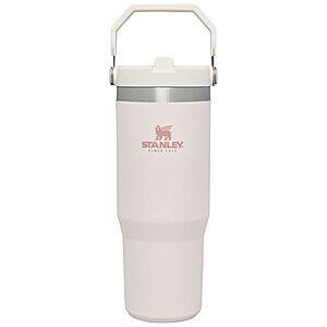 $21.00: STANLEY IceFlow Flip Straw Tumbler with Handle, 30 oz, Rose Quartz
