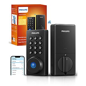 Philips Wi-Fi Door Lock, WiFi Smart Lock Keyless Entry Deadbolt for Front Door $75.98