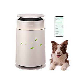 Dreame HEPA Air Purifier with Self-Cleaning Pet Hair, Suck Up Floating Cat Dog Hair Dander for Home Large Room, 4 Filters FP10-Beige $314.99