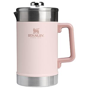 $42.00: STANLEY Classic Stay-Hot French Press Coffee Maker 48 oz, Rose Quartz