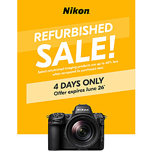 Nikon Refurbished Deals, Z8 $2941, Z5II $1224