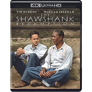 The Shawshank Redemption (4K Ultra HD + Blu-ray) $12.99 Amazon